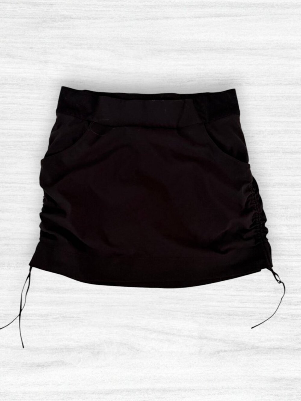 Columbia Anytime Casual Black Ruched Omni-Shield Active Skort Skirt Size M